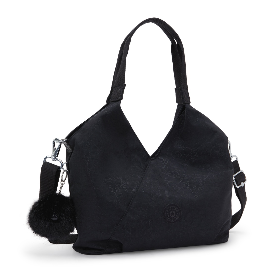 ブラックフローラルエンボス