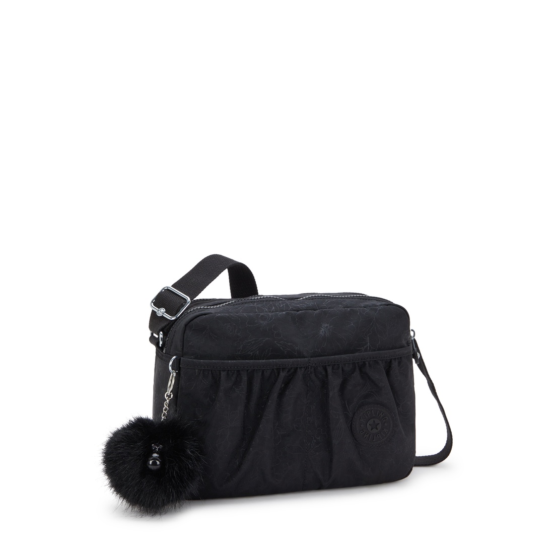 ブラックフローラルエンボス