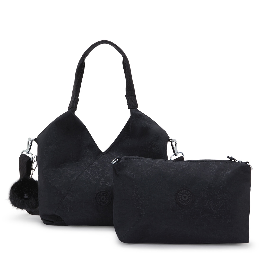 ブラックフローラルエンボス