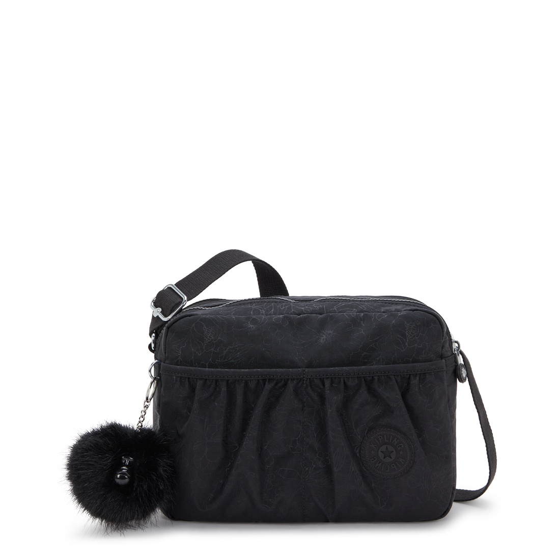 ブラックフローラルエンボス